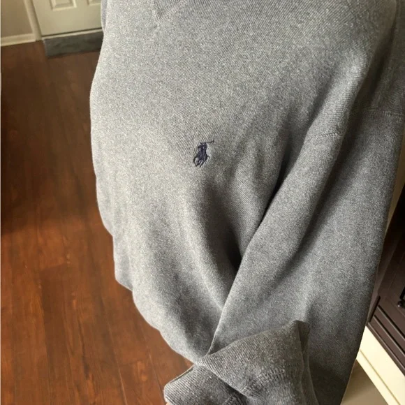 Ralph Lauren Men's Gray Crewneck Sweater/sweatshirt 100% cotton XL - Picture 5 of 6